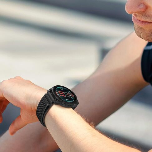 نايلون نطاقات مراقبة سريعة التوافق مع Garmin Fenix ​​8 43mm/7S Pro/7S/6S Pro/6S/5S/5S Plus ، خطاف رياضة قابلة للضبط للذنب 20 ملم للمعدل لسلسلة حلقة S70 42mm ملحق in Kuwait
