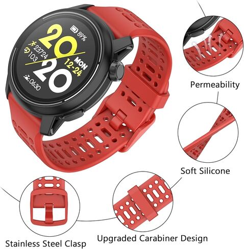 Compatible with COROS Pace 3 Watch Band, 22mm Quick Release Sports Silicone Watch Band Breathable Wristband Strap Women Men Strap for COROS APEX 2 Pro/APEX 46mm/APEX Pro in Kuwait
