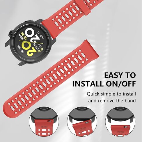 Compatible with COROS Pace 3 Watch Band, 22mm Quick Release Sports Silicone Watch Band Breathable Wristband Strap Women Men Strap for COROS APEX 2 Pro/APEX 46mm/APEX Pro in Kuwait