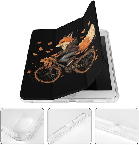 Fall Fox Bicycle Case مع حامل القلم Trifold Trifold Stand متوافق مع iPad Mini 4/5/6 Mini6 （8.3in） in Kuwait