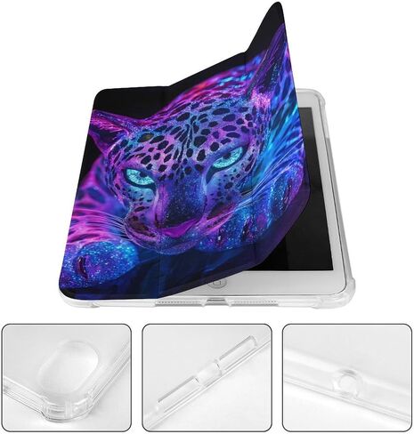 علبة النيون النيون المتوهجة الجميلة مع حامل القلم رفيع الوزن ثلاثي الأوزان متوافق مع iPad mini 4/5/6 mini4/5 （7.9in） in Kuwait