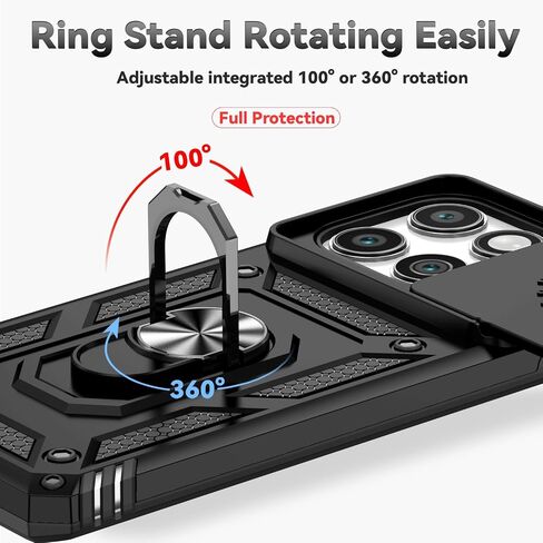 لحالة Motorola Edge 2025 ، مع حامي شاشة HD Cover Cover Cover ، [الصف العسكري] Car Mount Kickstand Scrackproof Protction for Moto Edge 2025 ، Black in Kuwait