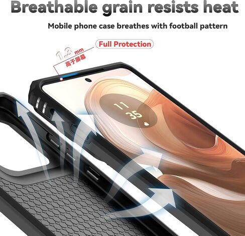 لحالة Motorola Edge 2025 ، مع حامي شاشة HD Cover Cover Cover ، [الصف العسكري] Car Mount Kickstand Scrackproof Protction for Moto Edge 2025 ، Black in Kuwait