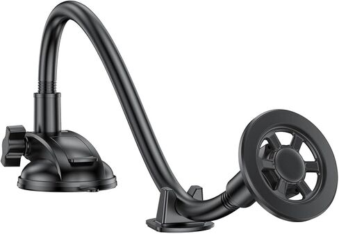 Gooseneck Car Phone Holder, Long Arm Vehicle Windshield & Dashboard Cellphone Mount with Strong Suction Cup, Anti-Shake Auto Interior Smartphone Stabilizer, Universal Fit (T005) in Saudi Arabia