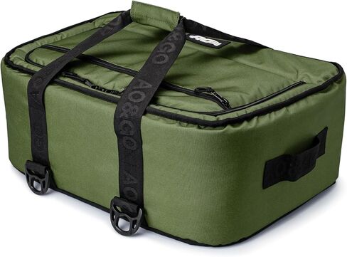 AO Coolers Stow 'n Go Canvas Soft-Sided Cooler, Low Profile and Leak Proof, Insulated for 24-Hour Cold, Hunter Green, 38-Can in Saudi Arabia