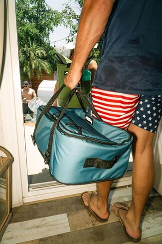 AO Coolers Stow 'n Go Canvas Soft-Sided Cooler, Low Profile and Leak Proof, Insulated for 24-Hour Cold, Hunter Green, 38-Can in Saudi Arabia
