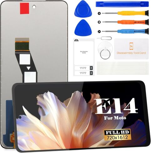 لاستبدال شاشة Motorola Moto E14 لشاشة Moto E14 LCD لشاشة Moto E14 Digitizer Touch Screen Assembly مجموعات 6.56 بوصة (أسود) in Saudi Arabia