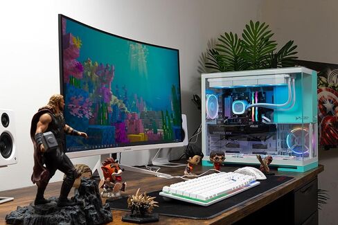Skytech Gaming Aqua سطح المكتب PC ، Ryzen 7 7700x 4.5 GHz (5.4 جيجا هرتز Turbo) ، NVIDIA RTX 5060 TI 8GB ، 1TB Gen4 NVME SSD ، 32GB DDR5 RAM 5600 RGB ، 850W GOLD ATX 3 PSU ، 360 MEL AGB AIO ، WI-FI ، WI-FI in Saudi Arabia