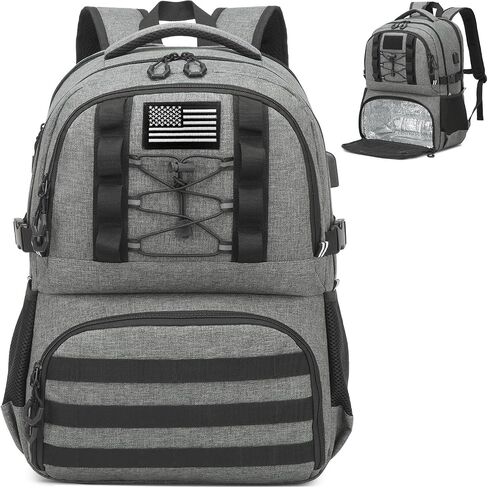 Laptop Lunch Backpack for Men, 40L Large Capacity Waterproof Insulated Cooler Backpack with USB and Lunch Box Compartment, RFID Laptop Work Backpack for Work, Travel, Picnic in Saudi Arabia