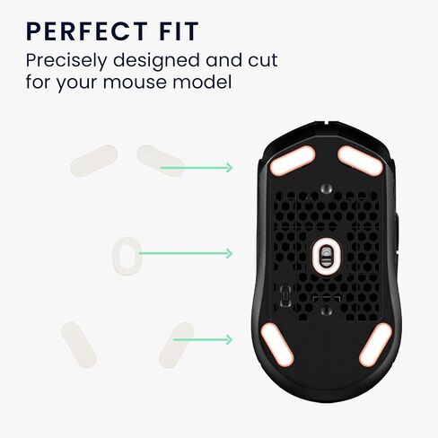 kwmobile Mouse Feet Replacement Compatible with Kingston Pulsefire Haste 2 Computer Mouse Skates Sticker - White in Saudi Arabia