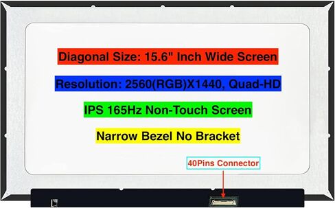 EMAJOR TECH استبدال الشاشة الجديدة لـ LENOVO LEGION 5 15ARH7H TYPE 82RD 2560X1440 QHD 165Hz LCD LED مع شريط وأدوات لاصقة in Kuwait