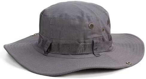 Unisex Wide Brim Sun Hat UPF 50+ Bucket Hat Hiking Fishing Outdoor Summer Safari UV Protection Hat Gray in Saudi Arabia
