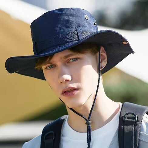 Unisex Wide Brim Sun Hat UPF 50+ Bucket Hat Hiking Fishing Outdoor Summer Safari UV Protection Hat Gray in Saudi Arabia