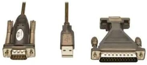 Tripp Lite Eaton Series U209-005-DB25 5ft USB-A to DB25 RS-232 Adapter Cable M/M, 230 Kbps, DB9 Adapter, Windows Mac Linux Compatible, Cloud Care Pre-Configured Bundle Eligible (10 Pack) in Saudi Arabia