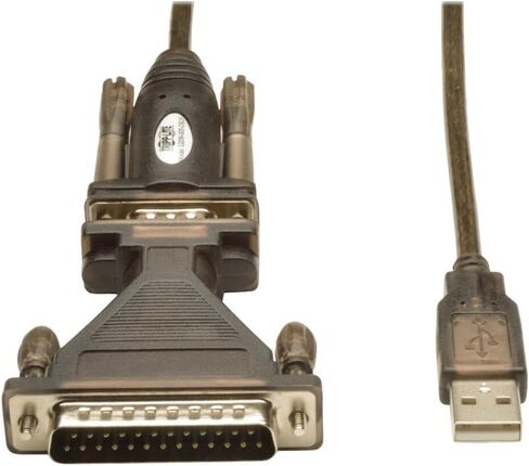 Tripp Lite Eaton Series U209-005-DB25 5ft USB-A to DB25 RS-232 Adapter Cable M/M, 230 Kbps, DB9 Adapter, Windows Mac Linux Compatible, Cloud Care Pre-Configured Bundle Eligible (10 Pack) in Saudi Arabia