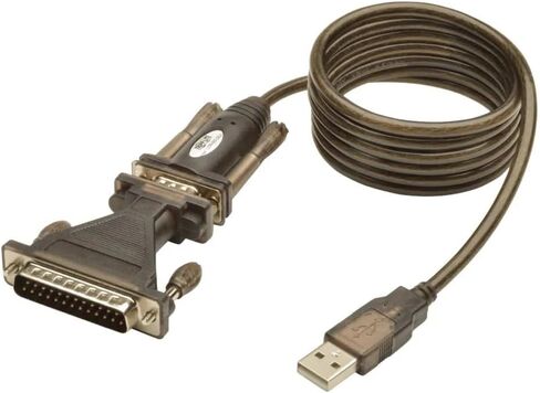 Tripp Lite Eaton Series U209-005-DB25 5ft USB-A to DB25 RS-232 Adapter Cable M/M, 230 Kbps, DB9 Adapter, Windows Mac Linux Compatible, Cloud Care Pre-Configured Bundle Eligible (10 Pack) in Saudi Arabia