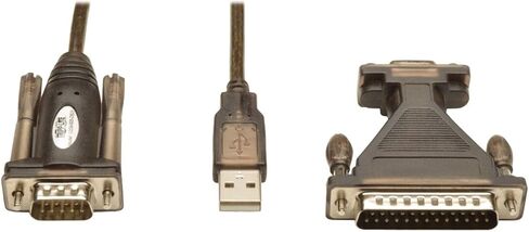Tripp Lite Eaton Series U209-005-DB25 5ft USB-A to DB25 RS-232 Adapter Cable M/M, 230 Kbps, DB9 Adapter, Windows Mac Linux Compatible, Cloud Care Pre-Configured Bundle Eligible (10 Pack) in Saudi Arabia