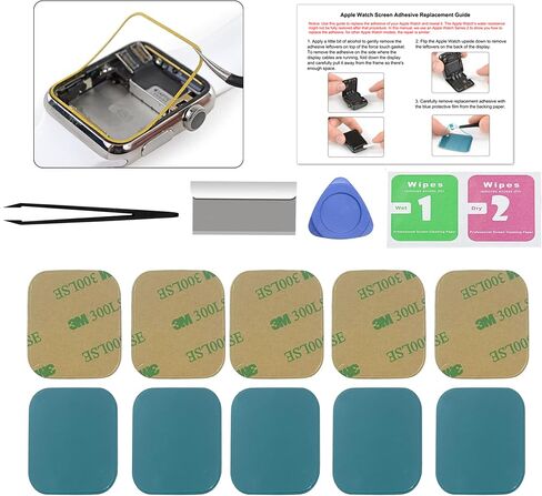 Waterproof Pre-Cut Screen Sticker Replacement Compatible with Apple Watch Series 4/5/6 44mm, with Repair Tools + Instruction Manual in Saudi Arabia