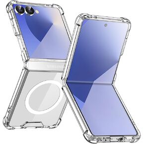 AICase for Samsung Galaxy Z Flip 5 Clear Case,Compatible with MagSafe Transparent Shockproof Protection Yellowing Resistant Magnetic Phone Case for Galaxy Z Flip 5 5G (2023)-Clear in Kuwait