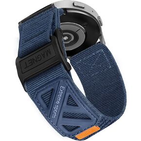 Compatible with Samsung Galaxy Watch 7 6 5 4 FE Band 40mm 44mm/ Watch 6 4 Classic 47mm 43mm 42mm 46mm/5 Pro 45mm/Watch 3 Classic 41mm/Active 2, 20mm Nylon magnetic snap fastener Replacement Sports band for Men in Saudi Arabia