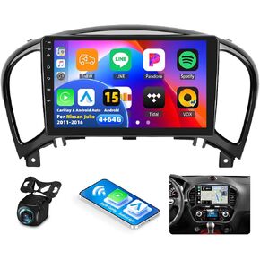 [8 Core 4G+64G] راديو سيارة لنيسان Juke 2011-2016 مع Carplay Android Auto ، 9 "شاشة تعمل باللمس Android 13 Nissan Juke Car Stereo مع Link Link WiFi/GPS ، Bluetooth ، FM/RDS DSP+كاميرا احتياطية للنسخ الاحتياطي in Kuwait