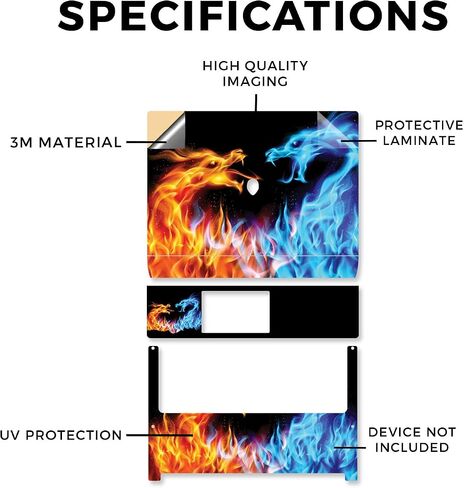 جهاز كمبيوتر محمول متوافق مع Alienware 18 Area -51 (2025) - Dueling Dragons - Premium 3M Vinyl Protction Wrap Cover - يسهل تطبيقه | مصنوع في الولايات المتحدة الأمريكية من قبل Mayyskins in Saudi Arabia