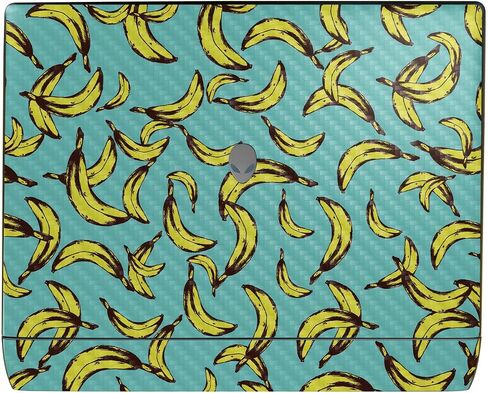 Carbon Fiber Laptop Skin Compatible with Alienware 16 Area-51 (2025) - Bananas - Premium 3M Vinyl Protective Wrap Decal Cover - Easy to Apply | Crafted in The USA by MightySkins in Saudi Arabia