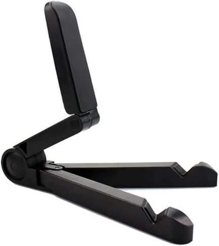 Universal Stand for Mobile Phones & Tablets – Foldable, Height Adjustable Phone Cradle with Non-Slip Cradle, Perfect for Live Streaming & Multi-Function Use (Black) in Saudi Arabia