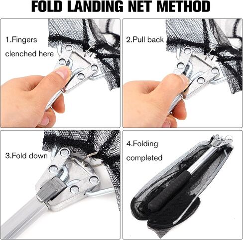 Fishing Landing Net, Folding Fishing Net with Telescoping, Pole Freshwater Fish Net for Small Fish in Saudi Arabia