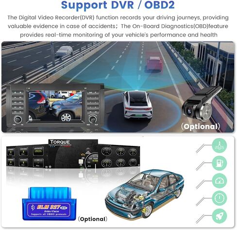 [2G+64G] Android Car Stereo for BMW 5 Series E39 1996-2003 (E39)/BMW X5 E53 2002-2007/BMW M5 1996-2003 with Wireless Carplay Android Auto, 7 Inch HD Touch Screen with GPS WiFi Bluetooth FM/RDS in Saudi Arabia