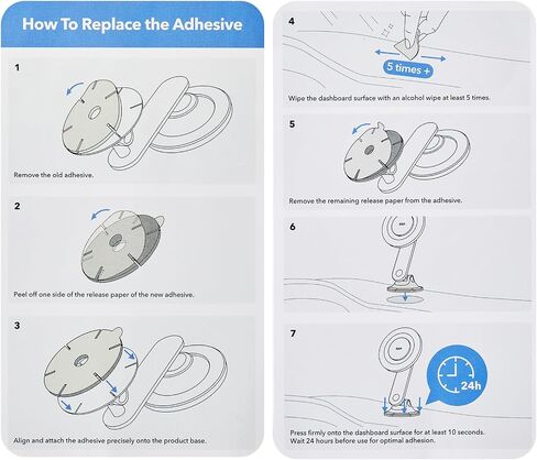 esr car mount sthesive stanser ، ملحق التثبيت ، 2 عبوة in Saudi Arabia
