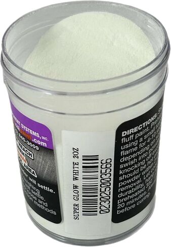 Pro-Tec Super Glow Powder Paint for fishing Lures and Jigs Powder Coating for Jig Head, Super Glow High Gloss Finish,Easy-to-Use Fishing Lure Paint 2 Ounce(Pro-Tec Super Glow White 2 oz) in Kuwait