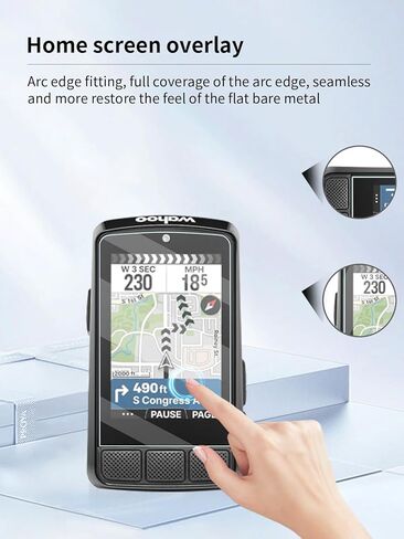 واقي الشاشة لـ Wahoo Elemnt Bolt V3 GPS Cycling/Bike Computer ، فيلم مقاوم للخدش عالي الدقة ، واضحة HD ، وخالية من الفقاعات مع مجموعة التثبيت السهلة ، 2 عبوة. in Kuwait