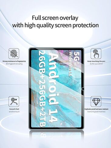 واقي الشاشة لـ Relndoo TB02 Tablet 10 Inch Android أقراص Android ، ومكافحة الخدش 9H صلبة Touch Touch 2.5D الحواف الدائرية خالية من التثبيت سهلة التثبيت ، 2 عبوة. in Kuwait