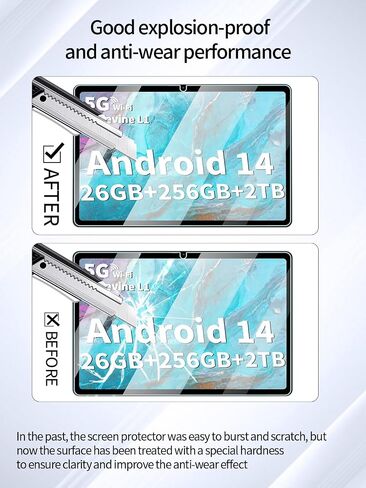 واقي الشاشة لـ Relndoo TB02 Tablet 10 Inch Android أقراص Android ، ومكافحة الخدش 9H صلبة Touch Touch 2.5D الحواف الدائرية خالية من التثبيت سهلة التثبيت ، 2 عبوة. in Kuwait