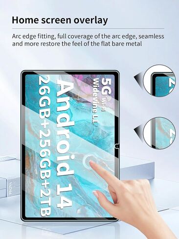 واقي الشاشة لـ Relndoo TB02 Tablet 10 Inch Android أقراص Android ، ومكافحة الخدش 9H صلبة Touch Touch 2.5D الحواف الدائرية خالية من التثبيت سهلة التثبيت ، 2 عبوة. in Kuwait