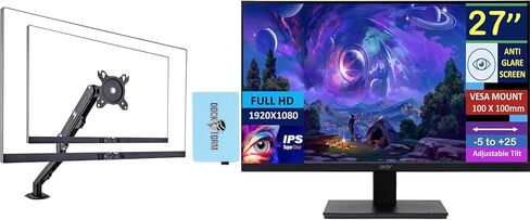 Acer 27 "Vero V7 V277 E FHD IPS Home & Office Monitor مع AMD FreeSync ، 4MS RT ، 100Hz Refresh ، Vesa Mount ، HDMI ، VGA & Dockztorm USB Port Expander ، (um.hv7aa.e01-2025 model) in Kuwait