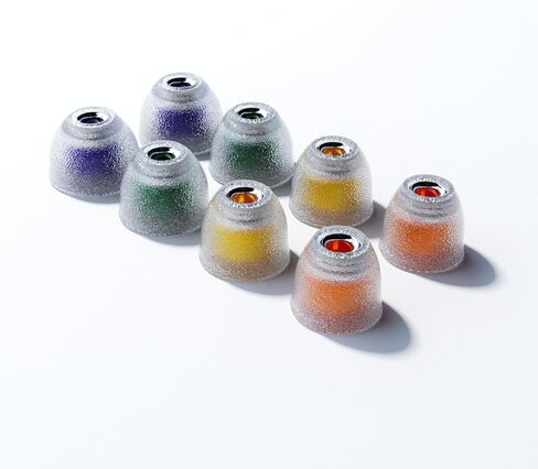 TANGZU Tang Sancai Noble Earbud Tips, Stainless Steel Replaceable Earphone Plugs, 4 Pairs Liquid Silicone Hybrid IEM Eartips Available in XS/S/M/L Size for in-Ear Monitors (Each Size) in Kuwait