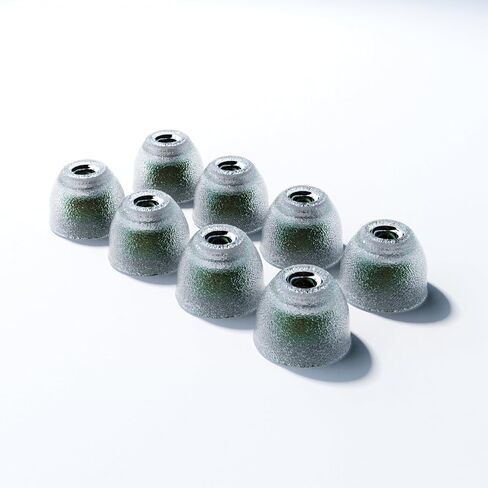 TANGZU Tang Sancai Noble Earbud Tips, Stainless Steel Replaceable Earphone Plugs, 4 Pairs Liquid Silicone Hybrid IEM Eartips Available in XS/S/M/L Size for in-Ear Monitors (Each Size) in Kuwait