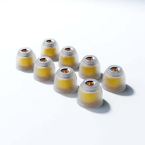 TANGZU Tang Sancai Noble Earbud Tips, Stainless Steel Replaceable Earphone Plugs, 4 Pairs Liquid Silicone Hybrid IEM Eartips Available in XS/S/M/L Size for in-Ear Monitors (Each Size) in Kuwait