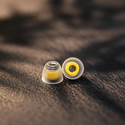 TANGZU Tang Sancai Noble Earbud Tips, Stainless Steel Replaceable Earphone Plugs, 4 Pairs Liquid Silicone Hybrid IEM Eartips Available in XS/S/M/L Size for in-Ear Monitors (Each Size) in Kuwait