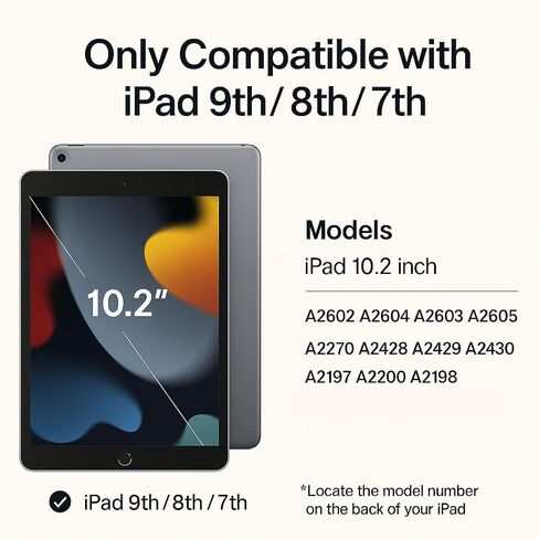 NXVX Magnetic Paperfeel Screen Protector for iPad 10.2 (7th/8/9th Gen) ، فيلم يشبه الورق غير اللامع القابل للإزالة للرسم والكتابة ، نسيج الورق المضاد للهرد لمستخدمي قلم رصاص Apple in Kuwait