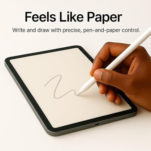 NXVX Magnetic Paperfeel Screen Protector for iPad 10.2 (7th/8/9th Gen) ، فيلم يشبه الورق غير اللامع القابل للإزالة للرسم والكتابة ، نسيج الورق المضاد للهرد لمستخدمي قلم رصاص Apple in Kuwait