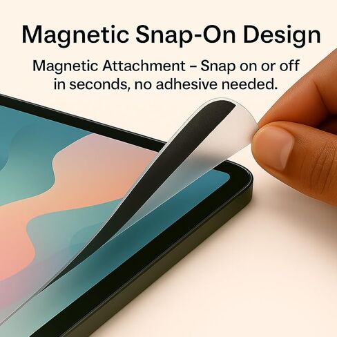NXVX Magnetic Paperfeel Screen Protector for iPad 10.2 (7th/8/9th Gen) ، فيلم يشبه الورق غير اللامع القابل للإزالة للرسم والكتابة ، نسيج الورق المضاد للهرد لمستخدمي قلم رصاص Apple in Kuwait