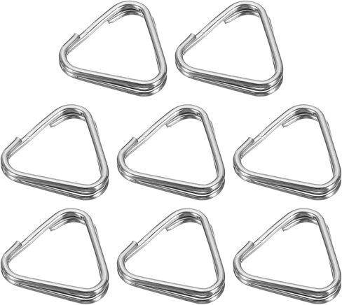 Camera Strap Lug Ring, 8 Pack Metal Triangle Split Ring Hook Adapter Universal for Camera Shoulder Strap, Silver in Saudi Arabia