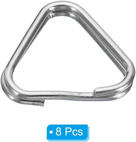 Camera Strap Lug Ring, 8 Pack Metal Triangle Split Ring Hook Adapter Universal for Camera Shoulder Strap, Silver in Saudi Arabia