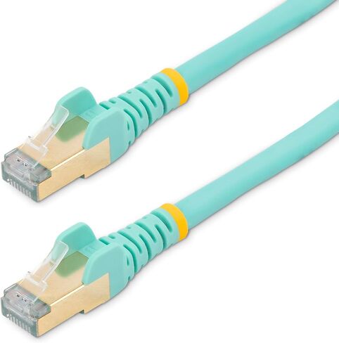 Startech.com 3 M Cat6a Ethernet Cable - 10 Gigabit محمية RJ45 100W POE PATCL CORM - 10GBE STP الفئة 6A كابل شبكة ث/سلالة - FLUKE الأزرق اختبار UL/TIA معتمد (6ASPAT3MBL) in Kuwait