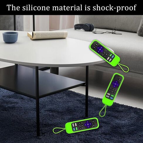 2 Pack Remote Case Compatible with Roku TCL Hisense Remote Controls,Silicone Protective Controller Sleeve for Roku Express 4K - Streaming Stick+Glow in The Dark in Kuwait