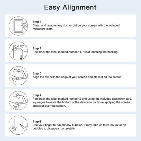 واقي 2-packScreen لـ Wacom Movinkpad 11 رسم قرص ، ومكافحة الوهمية ومضادة للخلع ، واقي الشاشة غير اللامع للحيوانات الأليفة لـ Wacom MovinkPad 11 11.5 بوصة فيلبر. in Saudi Arabia