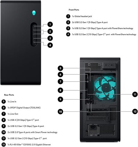 Alienware Aurora R16 كمبيوتر سطح المكتب للألعاب • Nvidia Geforce RTX 5080 16GB GDDR7 • Intel Ultra 9 285K (24-Core) • NPU AI in Kuwait
